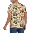 thumbnail image 2 of Goofa Animal Truck Pattern Mens Golf Shirt Baseball T-shirt Moisture Wicking Dry Fit Performance Sport Short Sleeve Striped Golf Polo Shirts-3X-Large, 2 of 7