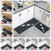 2Pcs Non Slip Water Oil Absorption Mats Carpet for Kitchen
