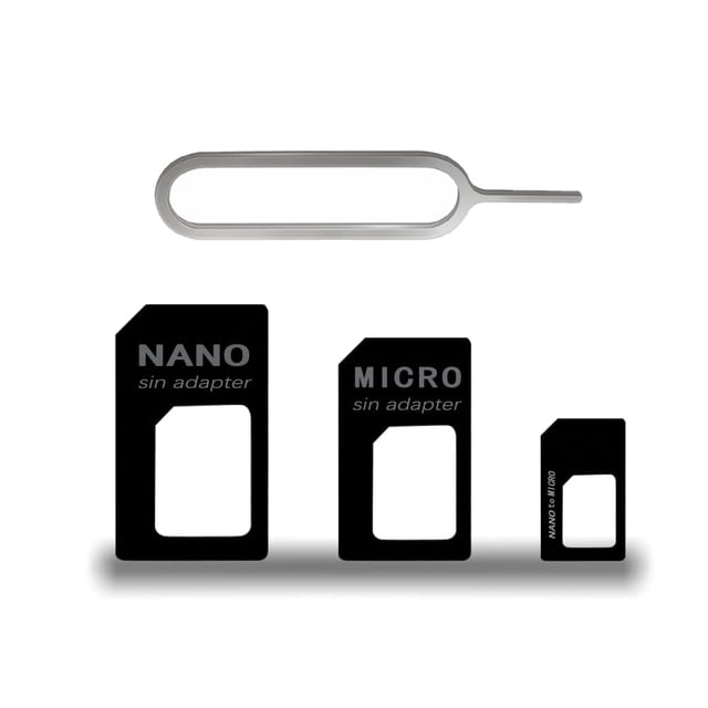 Kit adaptador de tarjeta SIM FENMORE 3 en 1 con pin expulsor