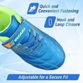 thumbnail image 2 of Vizari Loma Hook and Loop Junior Firm Ground Soccer Cleats for Kids – Comfortable, Durable, and Stylish Football Shoes for Boys and Girls, Blue/Green, 2, 2 of 6