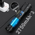 thumbnail image 2 of KINGCAESAR 3 Pack Rechargeable Flashlights 90,000 High Lumen, Ultra Bright LED Flash Light for Home, High Powered Flashlights with 7 Light Modes, IPX7 Waterproof for Camping, 2 of 7