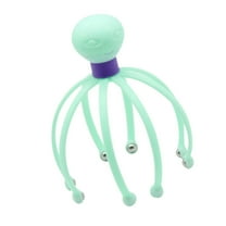 Head Scalp Massager Comb Neck Massage Roller Claws Tool for Hair Growth Stress Relief Rest Green