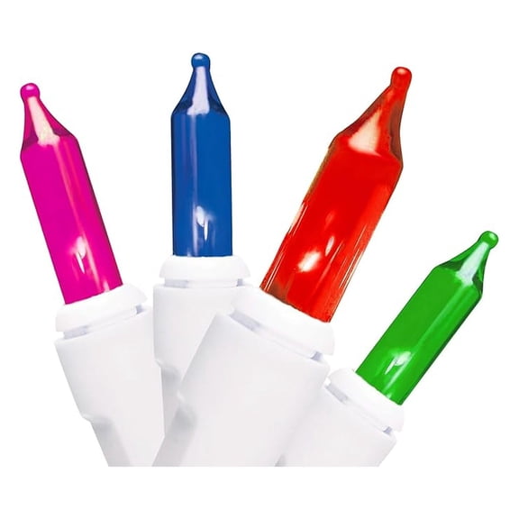 Mini Christmas Lights, 100 Ct Designer Series, White Wire - Indoor/Outdoor Decor, 36.75ft Length, UL Listed, Connectable - Holiday & Party Lighting