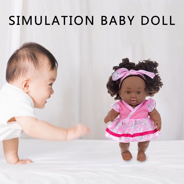 Muñeca Reborn Black Baby Doll con pelo rizado Vinilo Kid Play House Toy (Q8-002) Ndcxsfigh Nuevos Originales