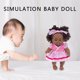 thumbnail image 5 of Btafrte Reborn Black Baby Doll con pelo rizado Vinilo Kid Play House Toy (Q8-002), 5 of 8