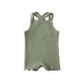 thumbnail image 1 of Seyurigaoka Baby Girl Suspenders Romper, Vertical Strip Casual Outwear Jumpsuit, 1 of 8