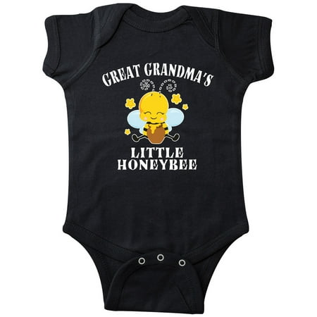 

Inktastic Cute Bee Great Grandma s Little Honeybee with Stars Gift Baby Boy or Baby Girl Bodysuit