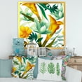 thumbnail image 3 of Designart 'Yellow Flowers and Tropical Foliage III' Modern Framed Art Print, 3 of 4