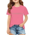 thumbnail image 3 of JAJAHO Girls Short Sleeve T Shirt Summer Oversized Tee Casual Letter Print Crew Neck Baggy Streetwear Shirts For Kids 3-14Y Soft Tops, 3 of 8