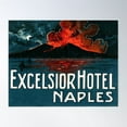 thumbnail image 2 of 1921 Excelsior Hotel Naples Italy Poster Wall Art, Modern Wall Decor For Living Room Bedroom, 12x18 UNFRAMED, 2 of 3
