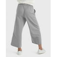 thumbnail image 3 of Hanes Originals Women's French Terry Wide Leg Cropped Pants Concrete Heather S, 3 of 5