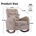 thumbnail image 4 of Rocking Chair Modern,Upholstered Glider Rocker Chair for Nursery,Comfy Armchair with Side Pocket for Living Room (Camel), 4 of 4