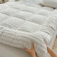 thumbnail image 7 of Cute Quilted Mattress Topper, Soft Breathable Fiber Filling Folding Sleeping Pad, Warm Thick Bedding for Bedroom, 7 of 7