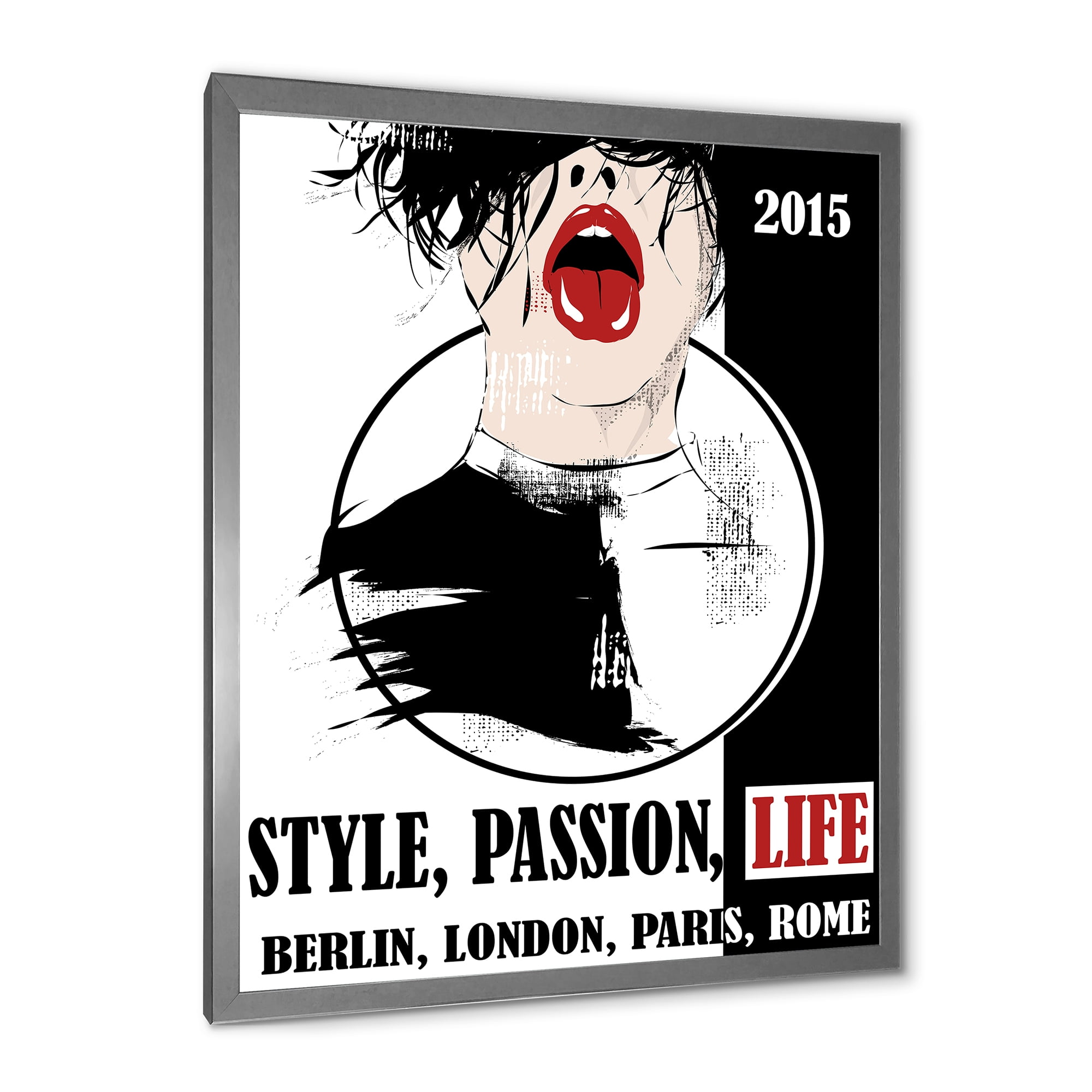 Designart 'Style Passion Life Fashion Woman VIII' Vintage Framed Art Print