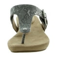 thumbnail image 2 of GIANI BERNINI Womens Gray Buckle Accent Adjustable Rivver Round Toe Slip On Thong Sandals Shoes 7.5 M, 2 of 3