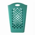 thumbnail image 6 of Mainstays Square Flexible Plastic Laundry Hamper Basket, Blue, All Ages, 6 of 6