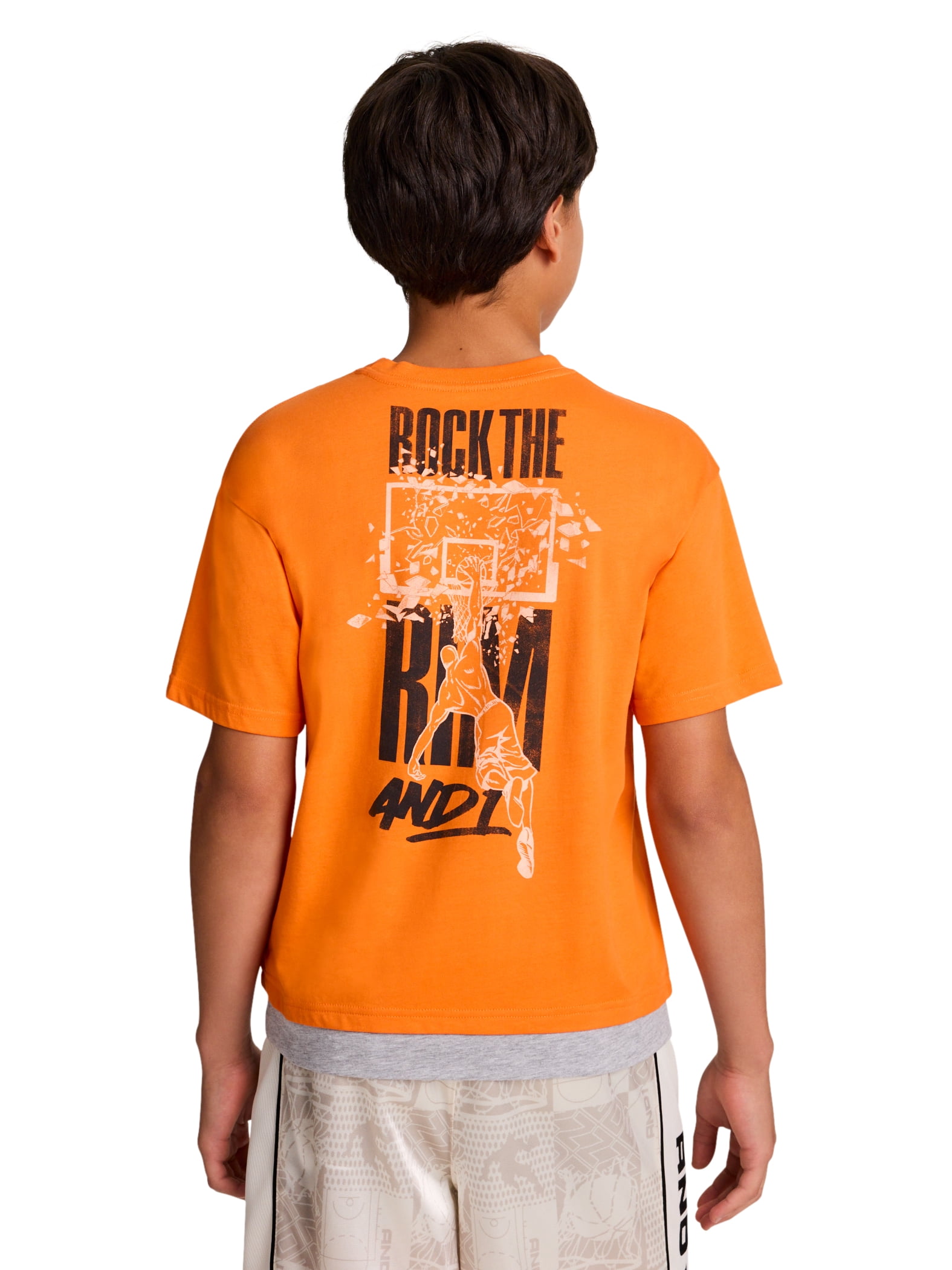 AND1 Boy's Double Play Short Sleeve T-Shirt, Sizes 4-18