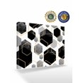 thumbnail image 2 of Black Grey Wall Art for Living Room,Canvas Picture Wall Decor for Bathroom Bedroom,Geometric Gold White Hexagon Modern Painting Artwork for Office Kitchen Hallway Dining Room Home Decorations 20"x24", 2 of 8