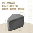 thumbnail image 4 of DREAMSIDEA Ottoman Footrest for Couch, 26"x20" Small Footstool Ottoman Pouf for Living Room Chairs Dark Grey, 4 of 5
