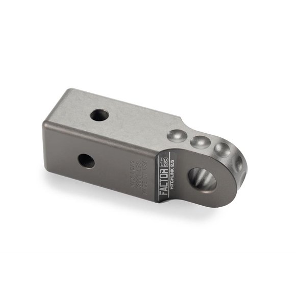 Factor 55 D-Ring Mount 00022-06 HitchLink 2.5; 2-1/2 Inch Receiver Hitch Mount; Rated at 18000 Pounds; Anodized; Gray; Aluminum; Without D-Ring; Single