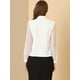 thumbnail image 3 of Blusa Allegra K De Manga Larga Gasa Cuello Anudado Blanco XL, 3 of 5