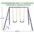 thumbnail image 5 of CIPACHO Two Station Kids Swing Set, Kids Backyard Playset for Age 3+, Blue, 5 of 7