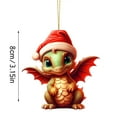 thumbnail image 3 of 100Fens Christmas Dragon Baby Acrylic Christmas Hanging Ornament Christmas Tree Hanging Ornament Pendant, 3 of 3