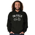 thumbnail image 3 of I'm Fixed Bike Gear Riding Cyclist Men's Big & Tall Graphic Hoodie Brisco Brands 2X, 3 of 5