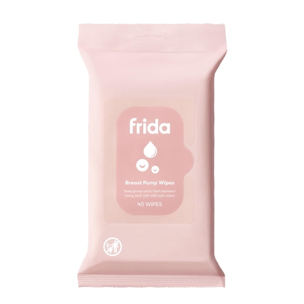Toallitas para extractor de leche Frida Mom, 40 unidades, seguras para la leche