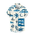 thumbnail image 2 of Xixinqiwan Men's & Big Men's Button Up Shirt,Men's Summer Beach Shirt Short Sleeve Button Up Wear Quick Dry Breathable Casual Hawaiian Print Top, 2 of 5