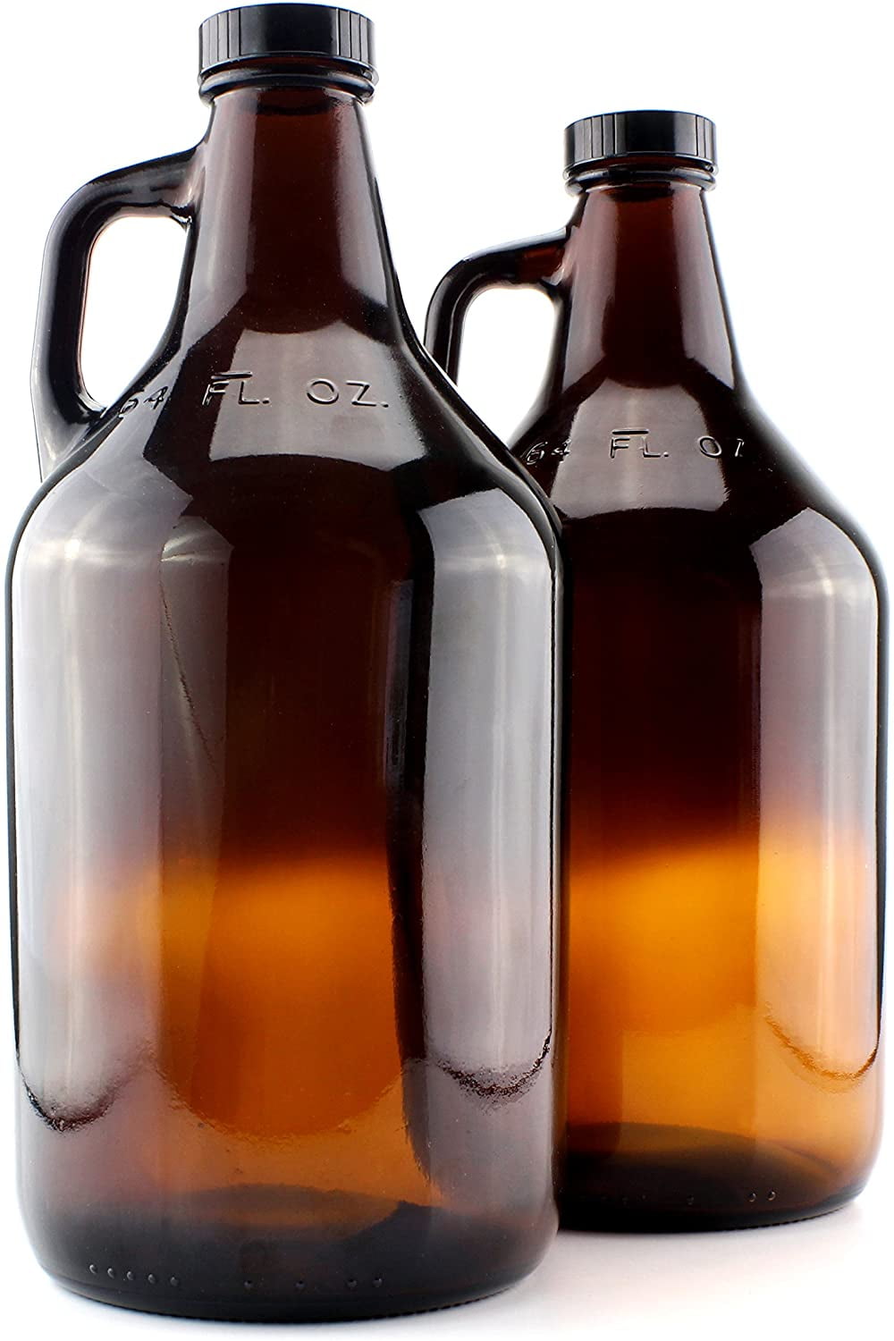 Has UV Protection-Set of 3 Details about   1/2 Gallon Amber Beer Growler Reusable 