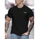 thumbnail image 1 of Conjunto de camiseta y pantalones cortos informales de verano para hombre con diseño de gaviota. Cómoda mezcla de algodón, cuello redondo, corte regular. Ideal para el Día de la Madre, Acción de Graci, 1 of 6