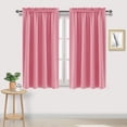 thumbnail image 1 of Cortinas opacas para dormitorio - Aislamiento térmico con bolsillo para barra, para sala de estar (2 paneles, 42 x 63 pulgadas, rosa), 1 of 6