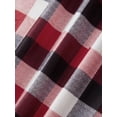 thumbnail image 6 of Family Matching Christmas Pajamas, Solid Color Tops  Plaid Pants Holiday Sleepwear Set, 6 of 7