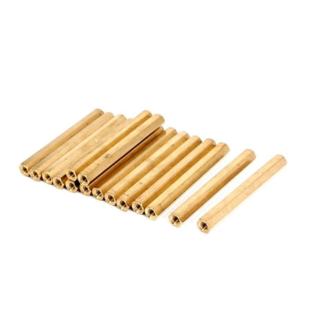 

15pcs M4 Female Thread Insulated Brass Standoff Hexagonal Spacer 55mm Long