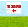 thumbnail image 1 of All Deliveries Left (18"" X 24"") Yard Sign, Includes Metal Step Stake, 1 of 3