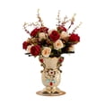 thumbnail image 1 of Flores falsas en el jarrón Flower Pot de oro Flores creativas rústicas Disposición de estilo europeo para la sala de estar Café Escritorio de interior A, 1 of 8