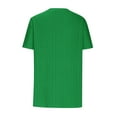 thumbnail image 5 of Loopsun Plus Size Womens Tops, T Shirts for Women, Women's Large Size V Neck Solid Short Sleeve T-Shirt Loose Top Green L, 5 of 5