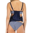 thumbnail image 5 of SHCKE Women's Stripe Halter Bikini Beach Swimsuit U-neck Adjustable shoulder strap Two Piece Bathing Suit, 5 of 5