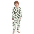 thumbnail image 2 of Leopard Print Pattern One Piece Pajamas Soft Jumpsuit Cozy Sleep and Play Romper Zipper and Pockets 13-14Y, 2 of 8