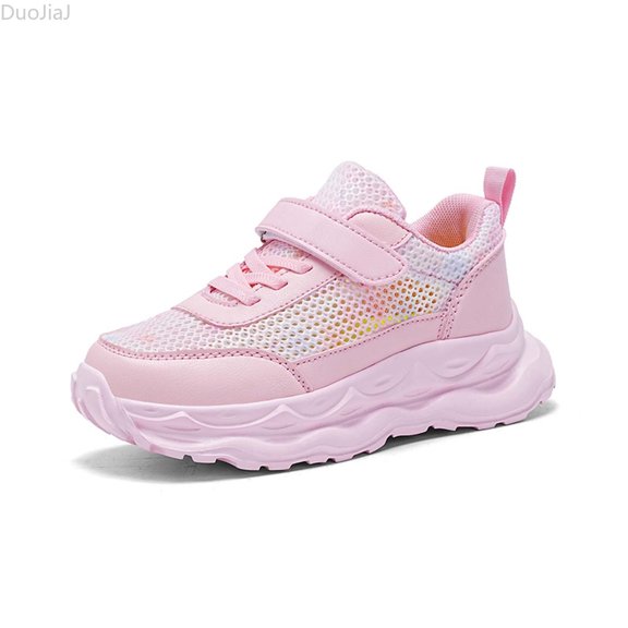 DuoJiaJ Breathable Mesh Sneakers For Girls With Lightweight Comfortable Running Shoes For All Seasons Girls Breathable Running Shoes Size 11,Pink