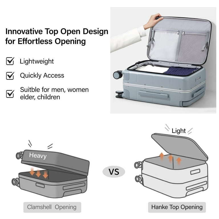 Clam shell luggage hotsell