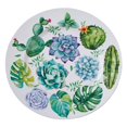 thumbnail image 1 of Saro Lifestyle CH712.G14R 14 in. Plaques de Chargeur de Conception de Plantes Succulentes Rondes - Vert&44; Lot de 4, 1 of 1