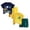 Dark Blue 1PCS & Yellow 1PCS, variant on mgoYE Toddler Baby Boy Summer Clothes for 3 9 18 Months 2T 3T 4T 5T 6T Girl Set Short Sleeve Cartoon Print T-Shirt Tops & Shorts Sets 4Pcs Size 2-3 Years