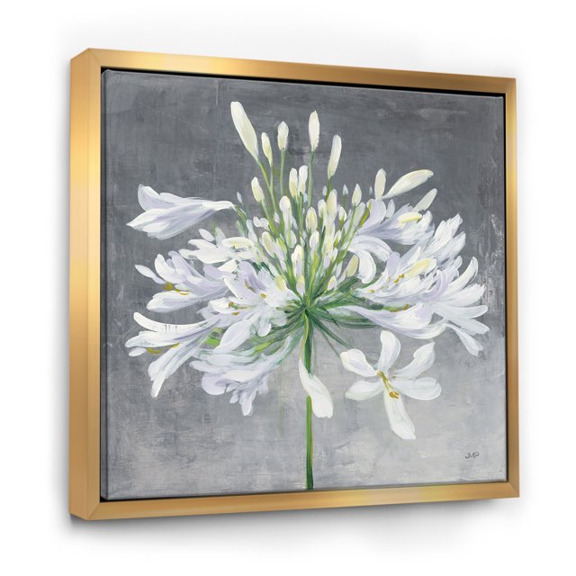 Flower Cleome Splash I - Traditional Floral Framed Canvas