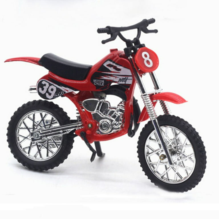 anna Supercross,1:18 Scale Die-Cast Motorcycles Model, Toy Moto Bike for  Kids and Collectors Ages 3 and up(Red)