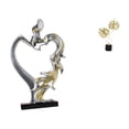thumbnail image 1 of Figura de hoja de pareja besándose, estatua coleccionable, adorno de escritorio para dormitorio, boda, estantería, armario, decoración del hogar,, 1 of 8