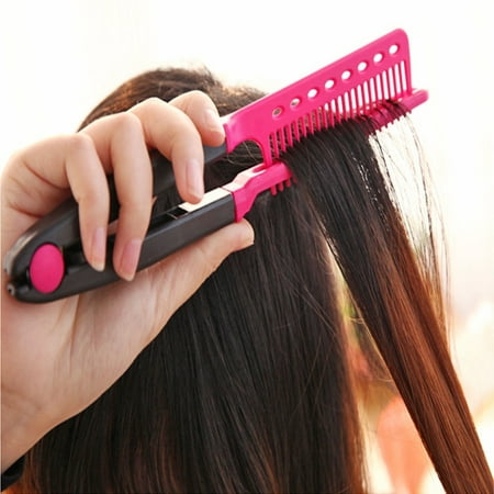 DIY Salon Hairdress Styling Hair Straightener V Comb Flat Irons Straightening Nice Brazilian Keratin Hairdressing Straightening Straightener V Comb Salon