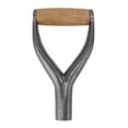 thumbnail image 1 of Shovel Handle Y Shaped 12.22in Inside Diameter Replacement Spade Handle with Wooden Grip for Garden Digging Raking Tool Silver, 1 of 6