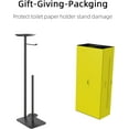 thumbnail image 6 of Toilet Paper Holder Stand for Bathroom Floor Standing Toilet Roll Dispenser Storages 4 Reserve Rolls, with Top Storage Shelf for Cell Phones, Wipe, Wallet and More(Black), 6 of 14